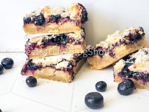 Vegan Lemon Blueberry Bars on Rhombus - Image 5