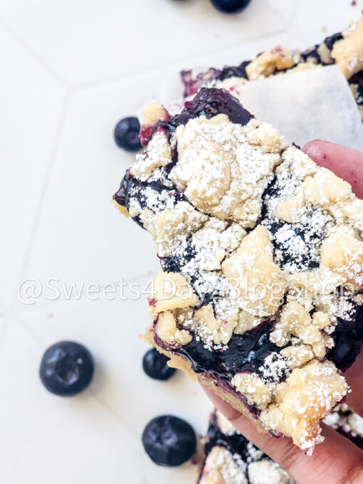 Vegan Lemon Blueberry Bars on Rhombus - Image 6