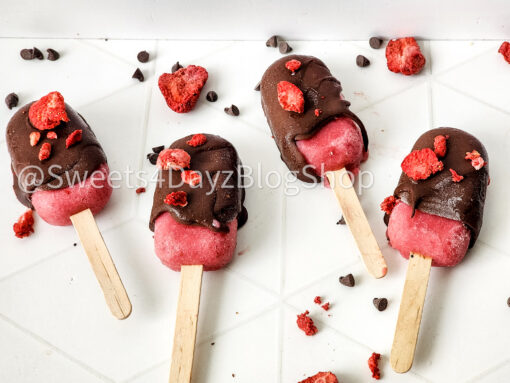 Chocolate Covered Strawberry Popsicles on Rhombus - Image 2