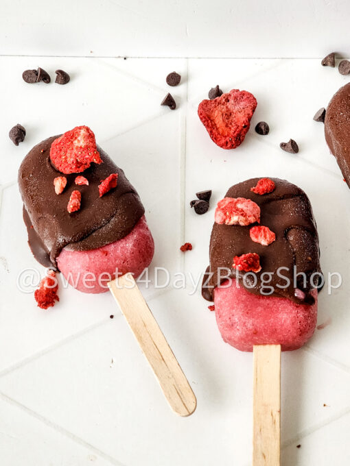 Chocolate Covered Strawberry Popsicles on Rhombus - Image 3