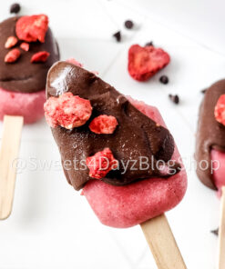 Chocolate Covered Strawberry Popsicles on Rhombus