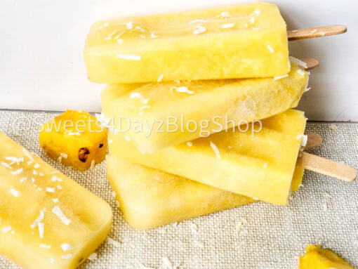 Pineapple Coconut Popsicles on Linen - Image 4