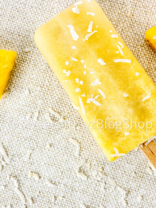 Pineapple Coconut Popsicles on Linen - Image 5
