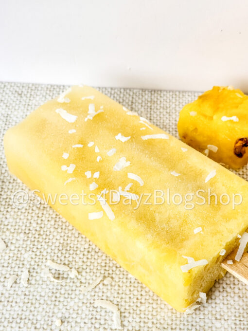 Pineapple Coconut Popsicles on Linen - Image 6