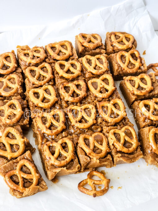 Peanut Butter Pretzel Fudge on White - Image 2