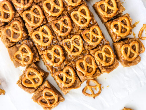 Peanut Butter Pretzel Fudge on White - Image 5
