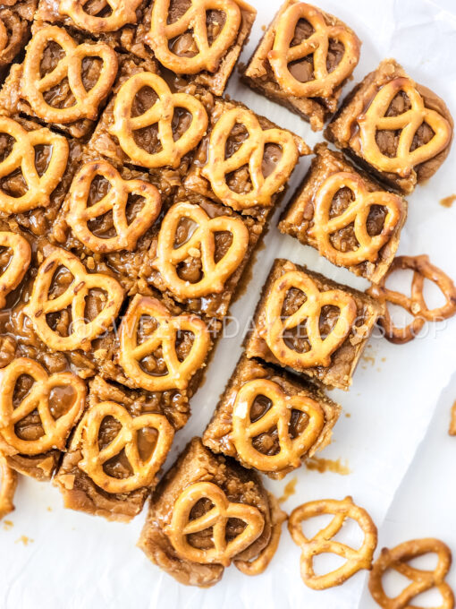 Peanut Butter Pretzel Fudge on White - Image 6