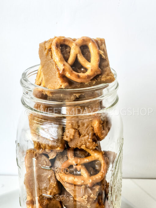 Peanut Butter Pretzel Fudge on Rhombus