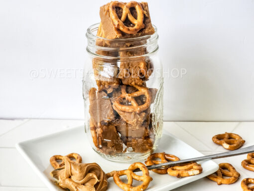 Peanut Butter Pretzel Fudge on Rhombus - Image 4
