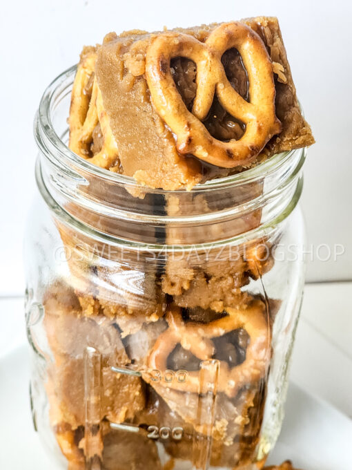 Peanut Butter Pretzel Fudge on Rhombus - Image 5