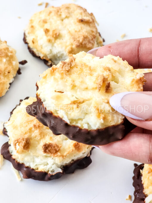 Keto Coconut Macarons on White