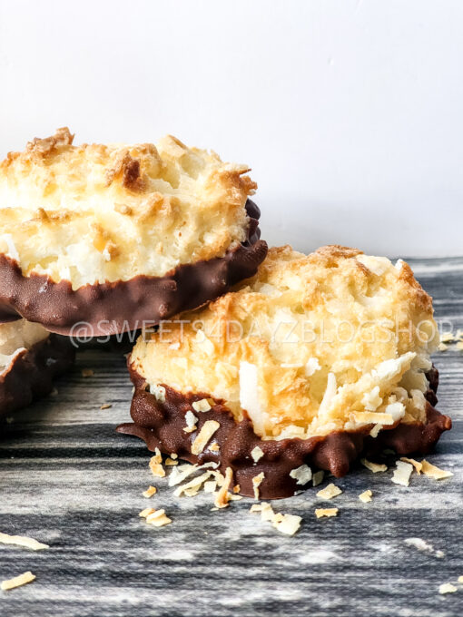Keto Coconut Macarons on Grey Wood - Image 6