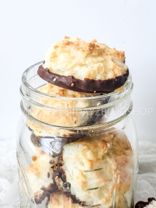 Keto Coconut Macarons on Marble - Image 3