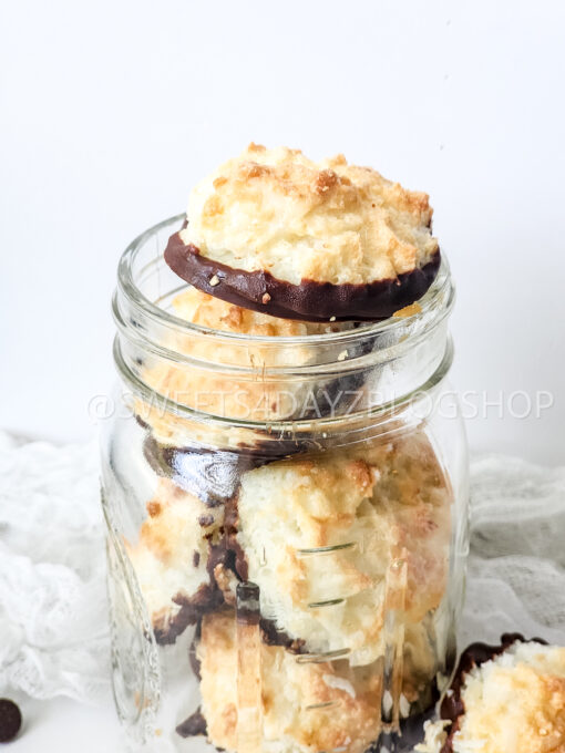 Keto Coconut Macarons on Marble - Image 4