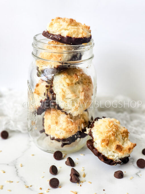 Keto Coconut Macarons on Marble - Image 5