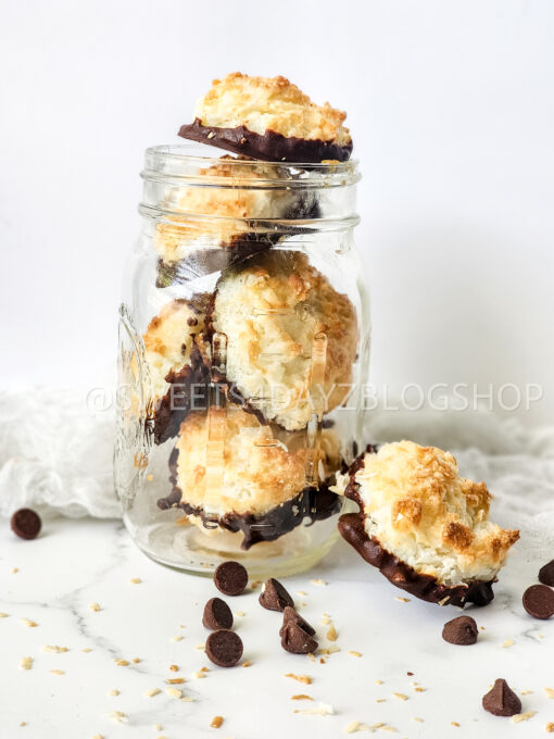 Keto Coconut Macarons on Marble - Image 6