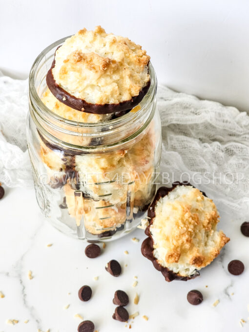 Keto Coconut Macarons on Marble - Image 7
