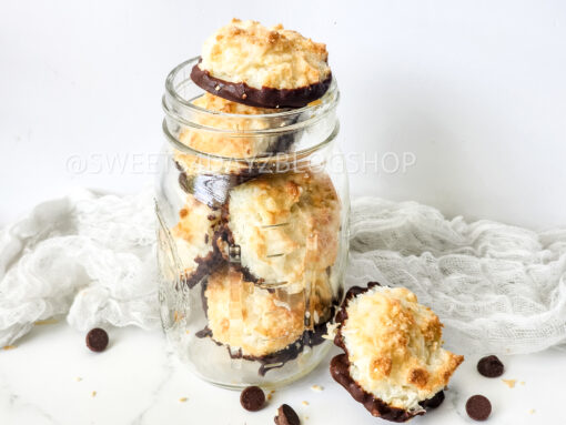 Keto Coconut Macarons on Marble