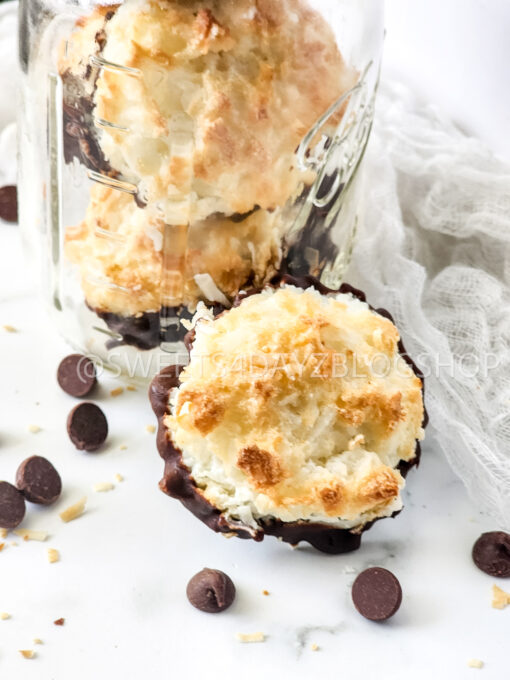 Keto Coconut Macarons on Marble - Image 8