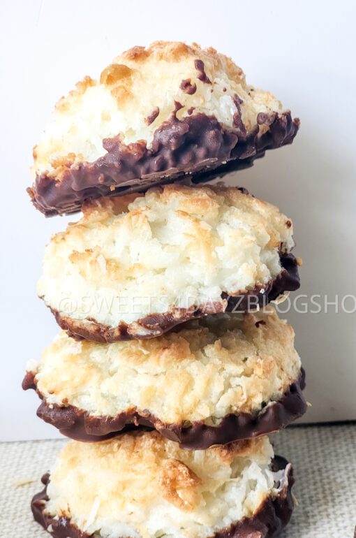 Keto Coconut Macarons on Linen - Image 2