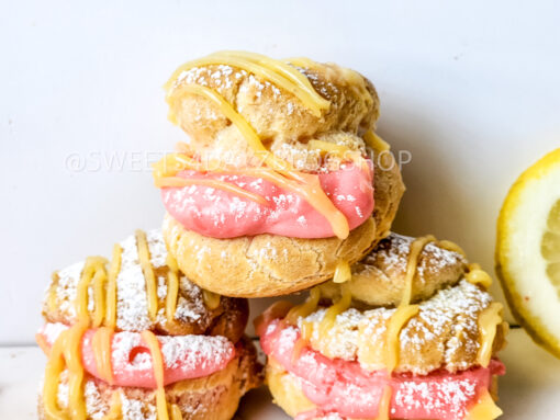 Lemon Strawberry Cream Puffs on Rhombus - Image 7