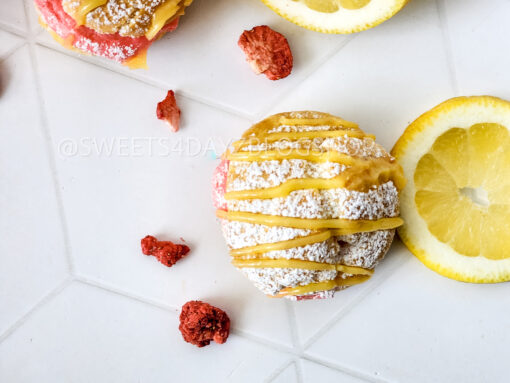 Lemon Strawberry Cream Puffs on Rhombus - Image 8
