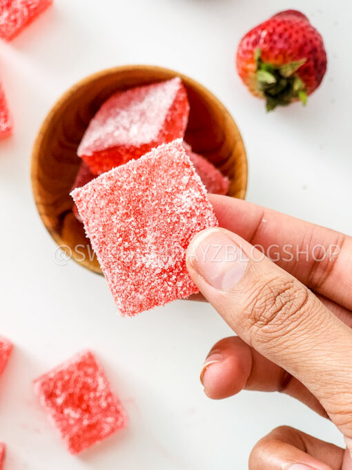Homemade Strawberry Candy on White - Image 4