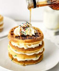 Mini Funfetti Waffle Cake on Rhombus