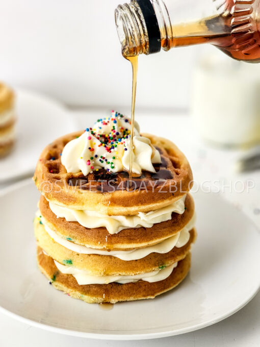 Mini Funfetti Waffle Cake on Rhombus