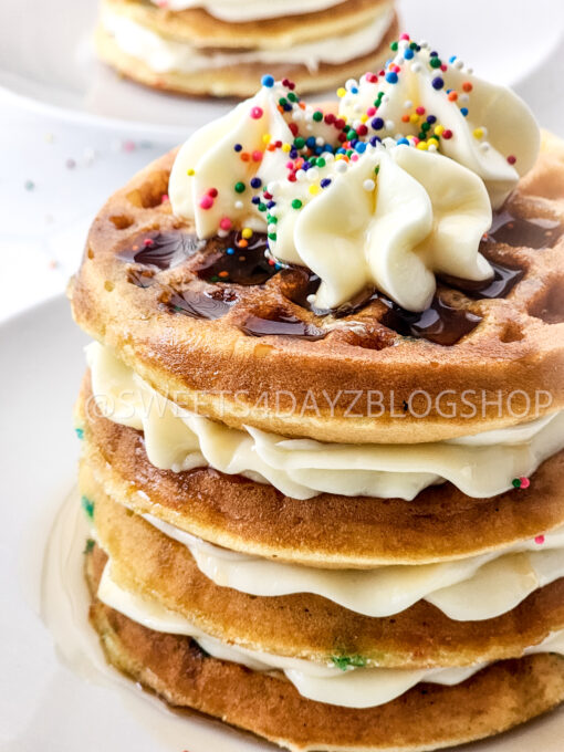 Mini Funfetti Waffle Cake on Rhombus - Image 3