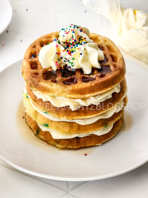 Mini Funfetti Waffle Cake on Rhombus - Image 4