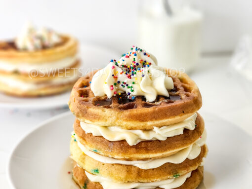 Mini Funfetti Waffle Cake on Rhombus - Image 6