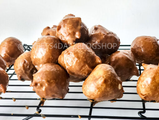 Coffee Glazed Donut Holes on White - Image 3