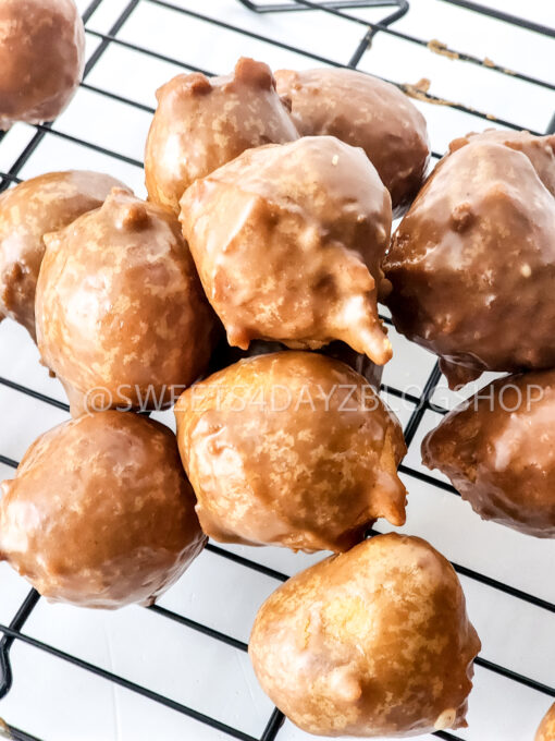 Coffee Glazed Donut Holes on White - Image 5