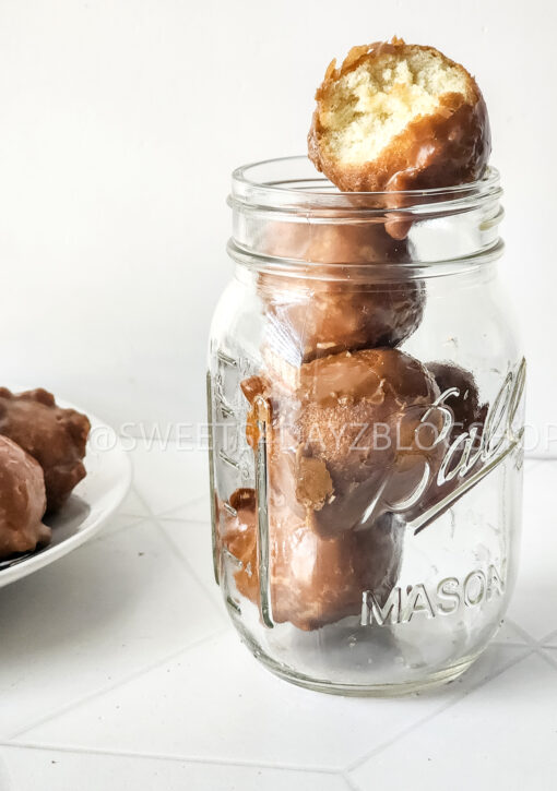 Coffee Glazed Donut Holes on Rhombus - Image 2