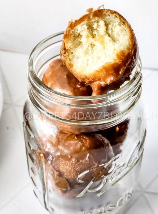 Coffee Glazed Donut Holes on Rhombus - Image 4