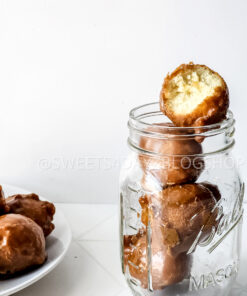 Coffee Glazed Donut Holes on Rhombus