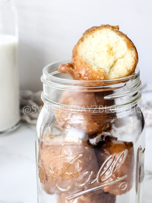 Coffee Glazed Donut Holes on Marble - Image 6