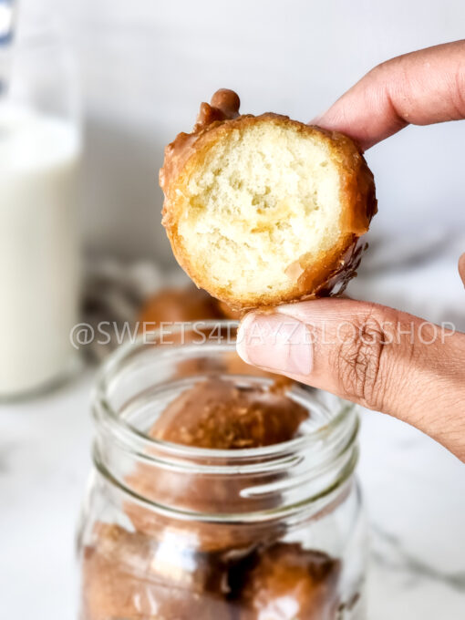 Coffee Glazed Donut Holes on Marble - Image 7