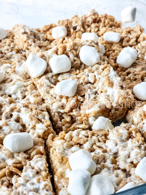 Fluffernutter Rice Krispies on Marble - Image 5