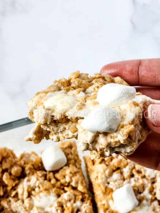 Fluffernutter Rice Krispies on Marble - Image 7