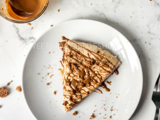 Biscoff Cookie Whipped Pie on Marble - Image 4
