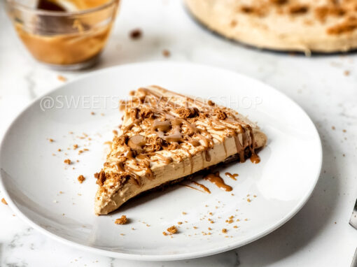 Biscoff Cookie Whipped Pie on Marble - Image 5