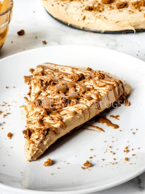 Biscoff Cookie Whipped Pie on Marble - Image 6