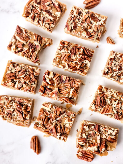 Maple Pecan Fudge on Marble