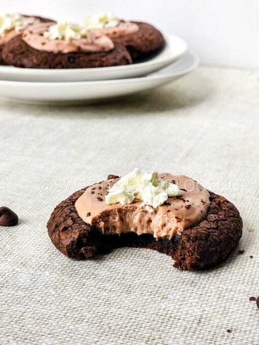 French Silk Pie Cookies on Linen - Image 2