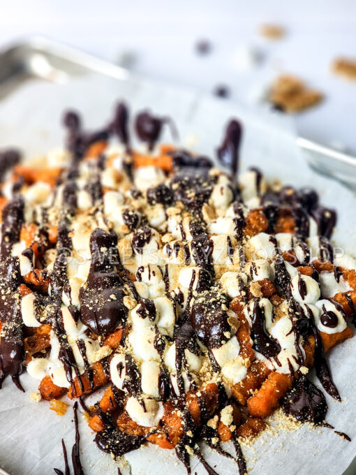Loaded S'mores Fries on White