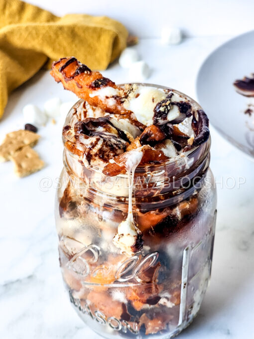 Loaded S'mores Fries on Marble - Image 4