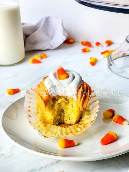 Candy Corn Cupcakes on Marble