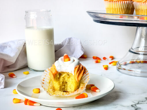 Candy Corn Cupcakes on Marble - Image 5